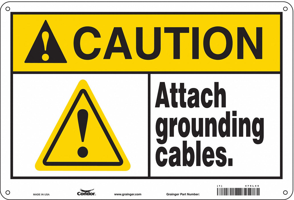 Safety Sign 10 inx14 in Aluminum