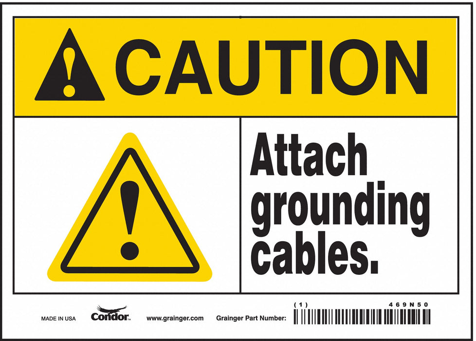 Safety Sign 5 inx7 in Vinyl