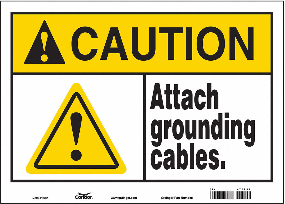 Safety Sign 10 in x 14 in Vinyl