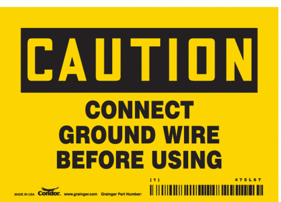 Safety Sign 3 1/2 inx5 in Vinyl