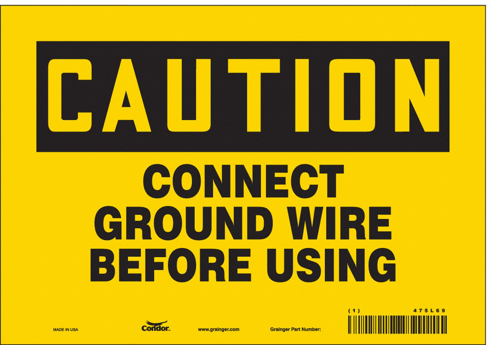 Safety Sign 7 in x 10 in Vinyl