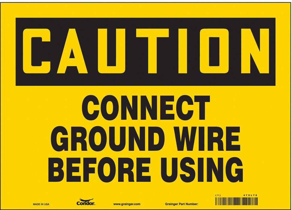 Safety Sign 10 in x 14 in Vinyl