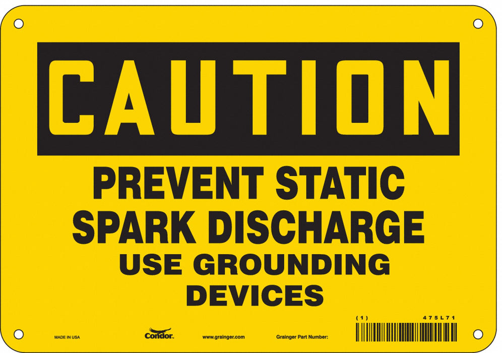 Danger Sign 7 in x 10 in Aluminum