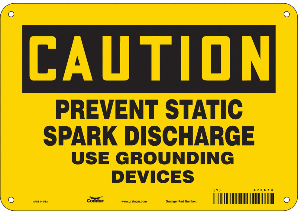 Safety Sign 7 inx10 in Polyethylene