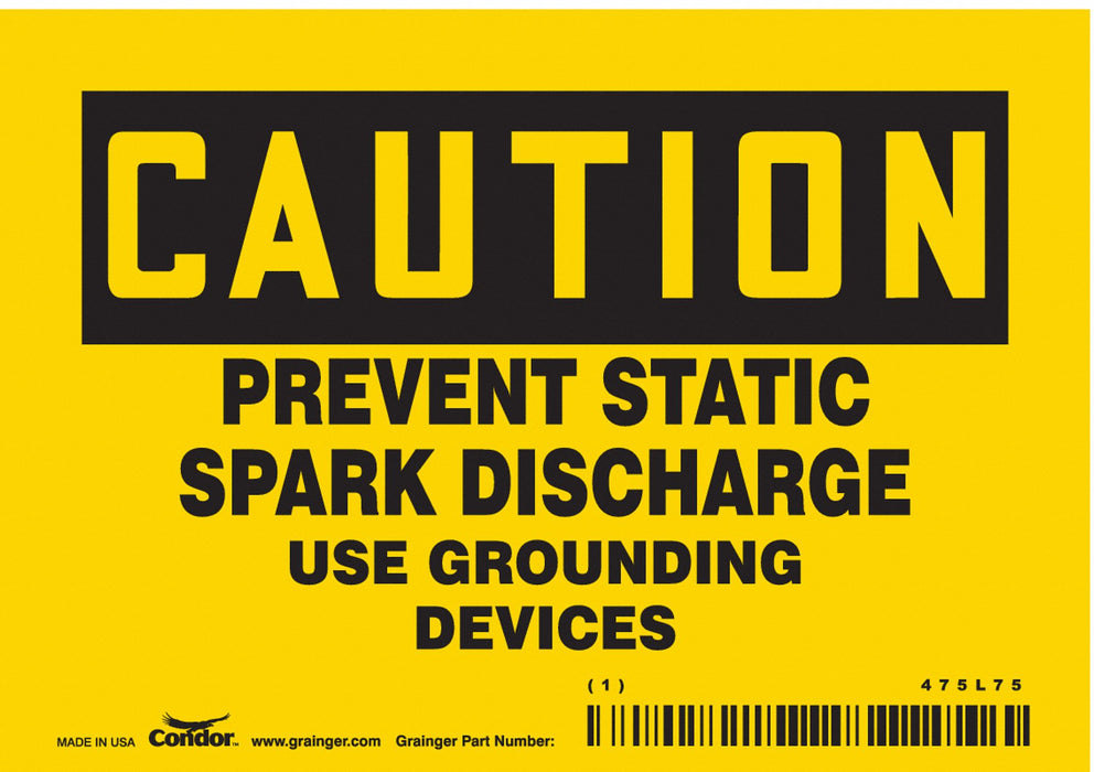 Safety Sign 3.5in x 5in Vinyl