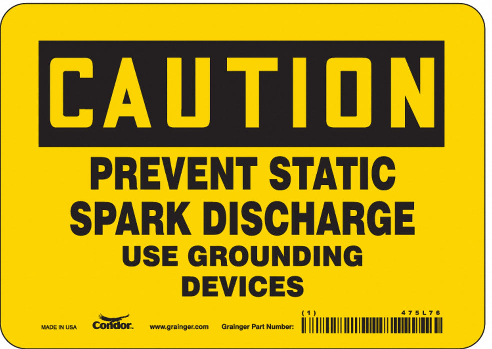 Safety Sign 5 in x 7 in Vinyl