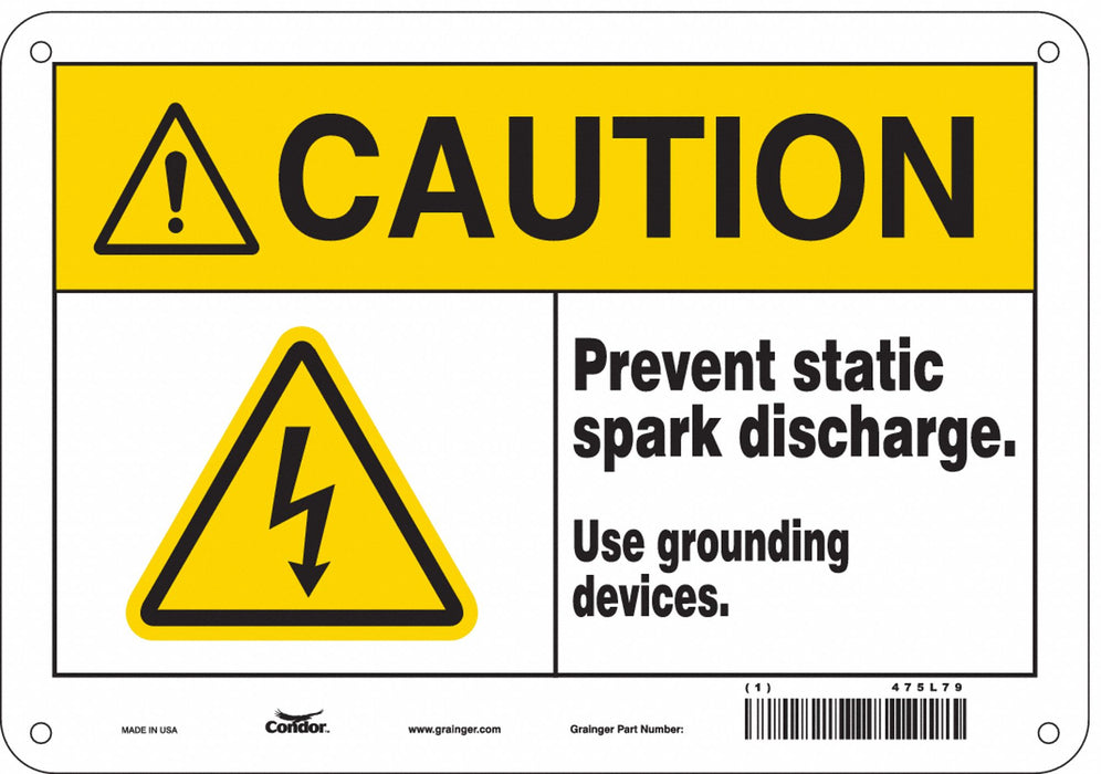 Safety Sign 7 in x 10 in Aluminum
