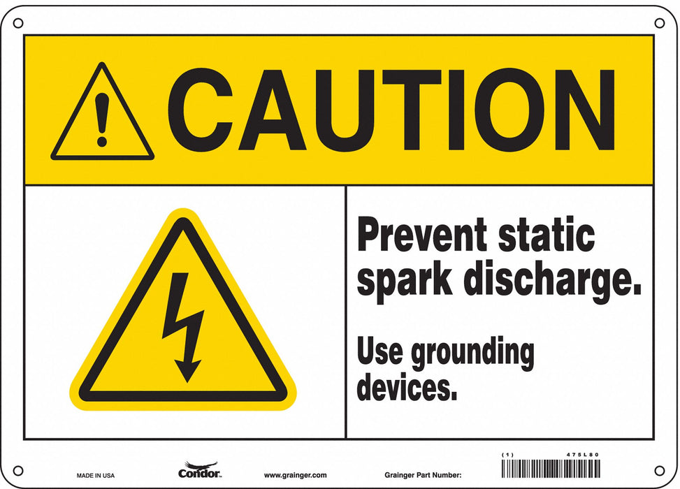 Safety Sign 10 in x 14 in Aluminum