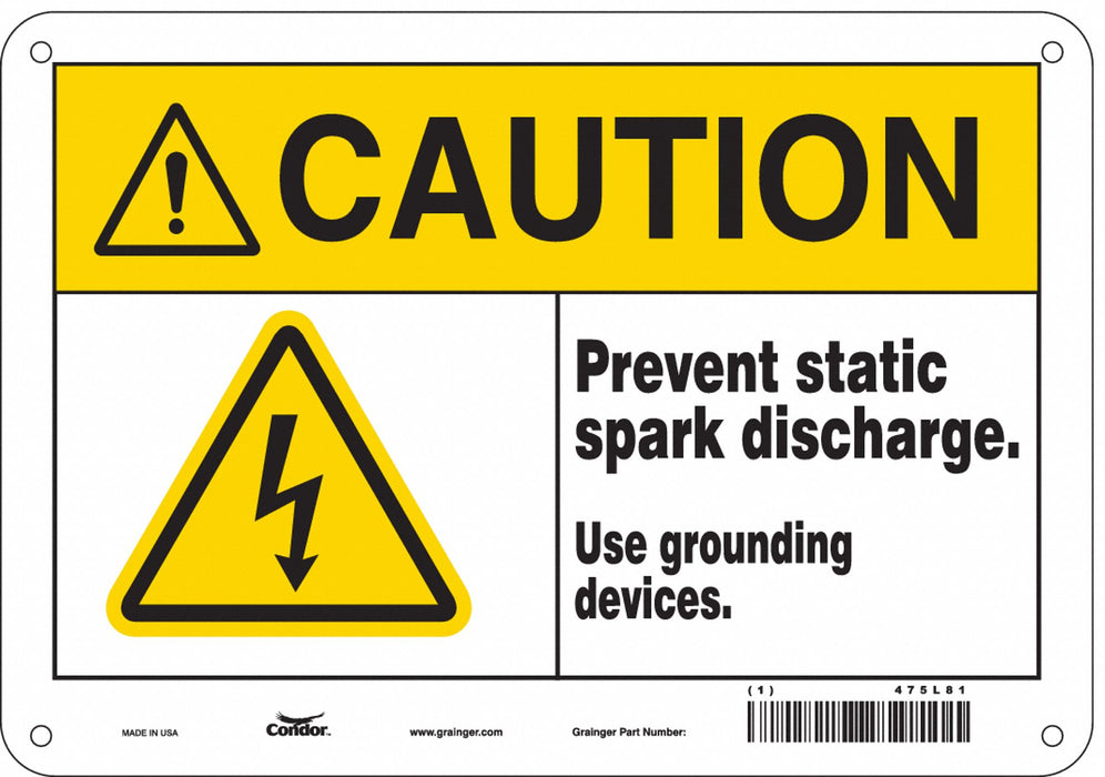 Safety Sign 7 inx10 in Polyethylene