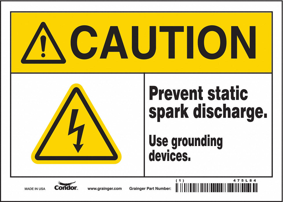 Safety Sign 5 inx7 in Vinyl
