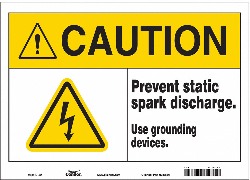 Safety Sign 10 in x 14 in Vinyl