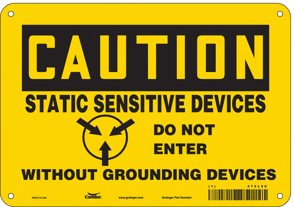 Safety Sign 7 in x 10 in Polyethylene