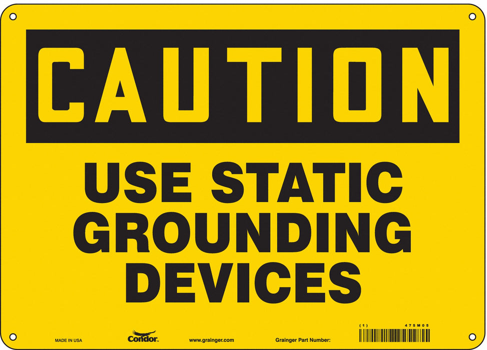 Safety Sign 10 in x 14 in Aluminum