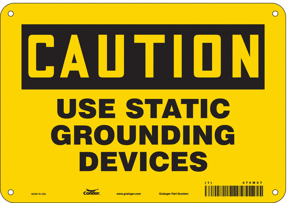 Safety Sign 7 inx10 in Polyethylene