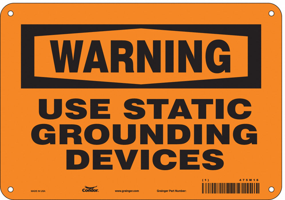 Safety Sign 7 in x 10 in Polyethylene