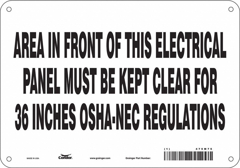 Safety Sign 7 in x 10 in Polyethylene