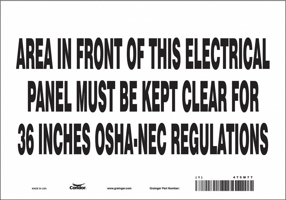 Safety Sign 7 inx10 in Vinyl