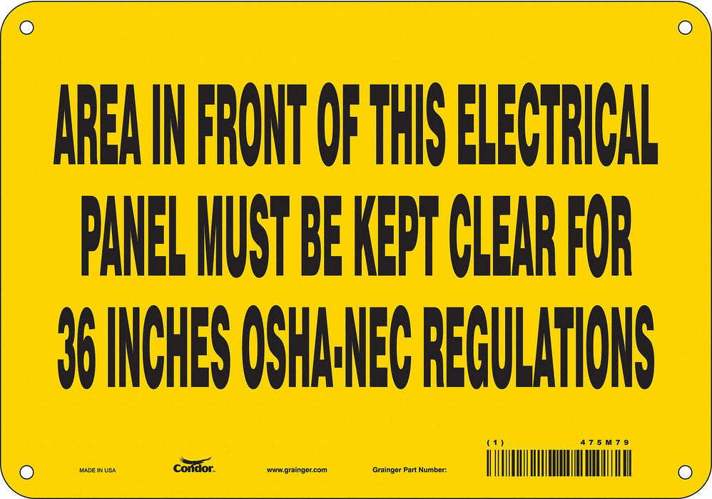 Safety Sign 7 in x 10 in Aluminum