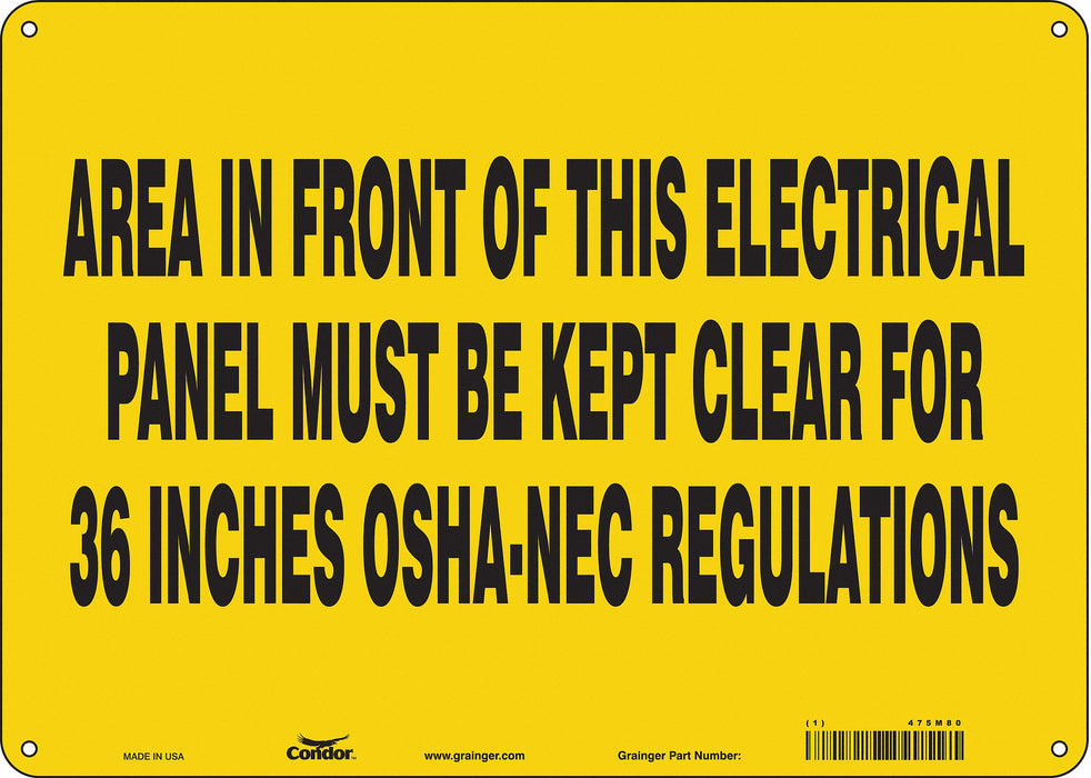 Safety Sign 10 in x 14 in Aluminum