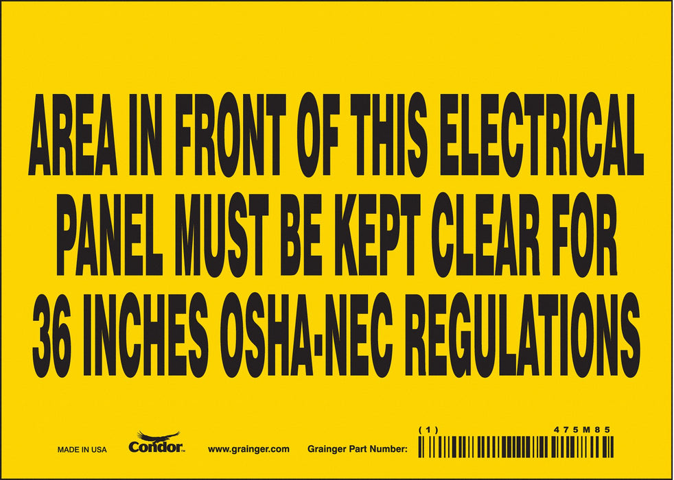 Safety Sign 5 inx7 in Vinyl