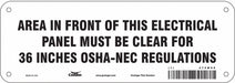 Safety Sign 3.5in x 10in Aluminum
