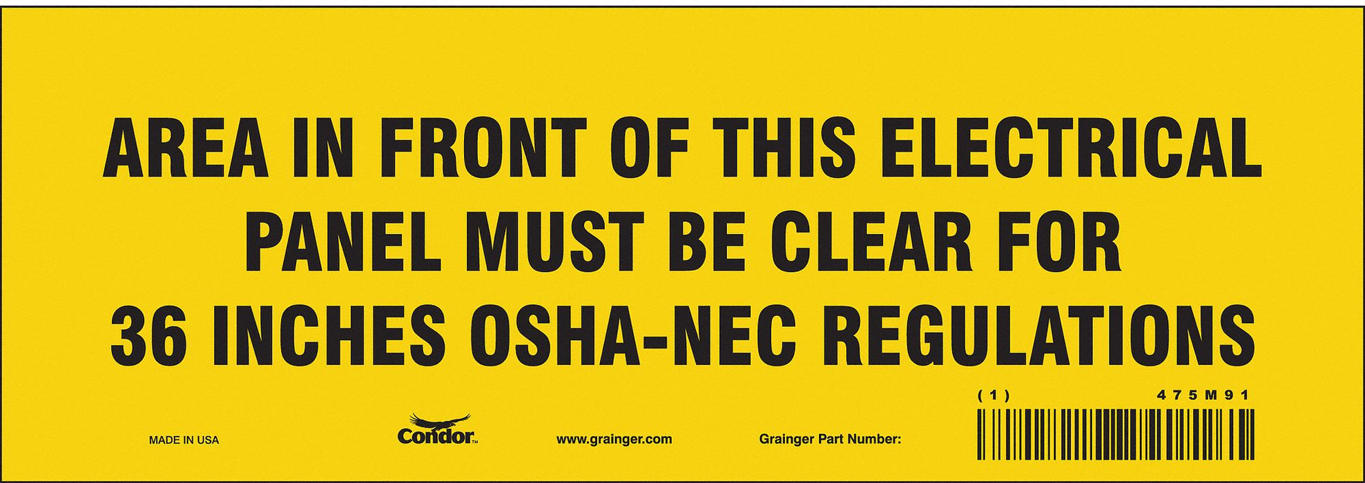 Safety Sign 3.5in x 10in Vinyl