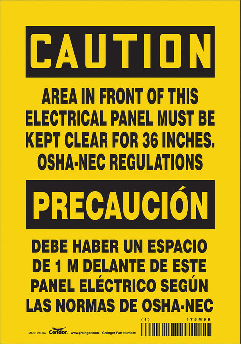 Safety Sign 10 inx7 in Vinyl