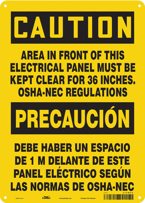 Safety Sign 14 inx10 in Vinyl