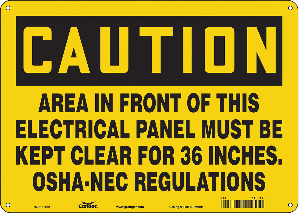 J6945 Safety Sign 10 in x 14 in Aluminum