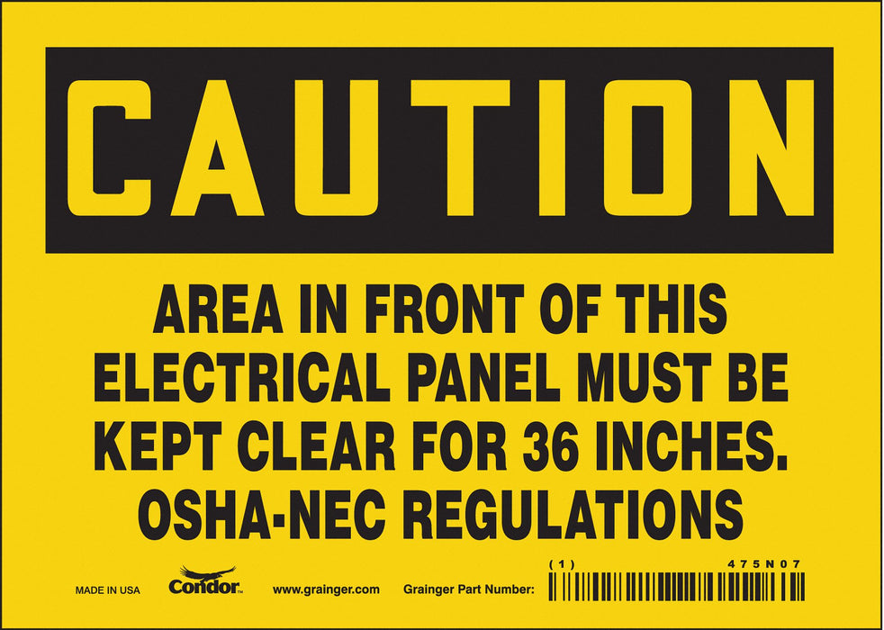 J6945 Safety Sign 5 inx7 in Vinyl