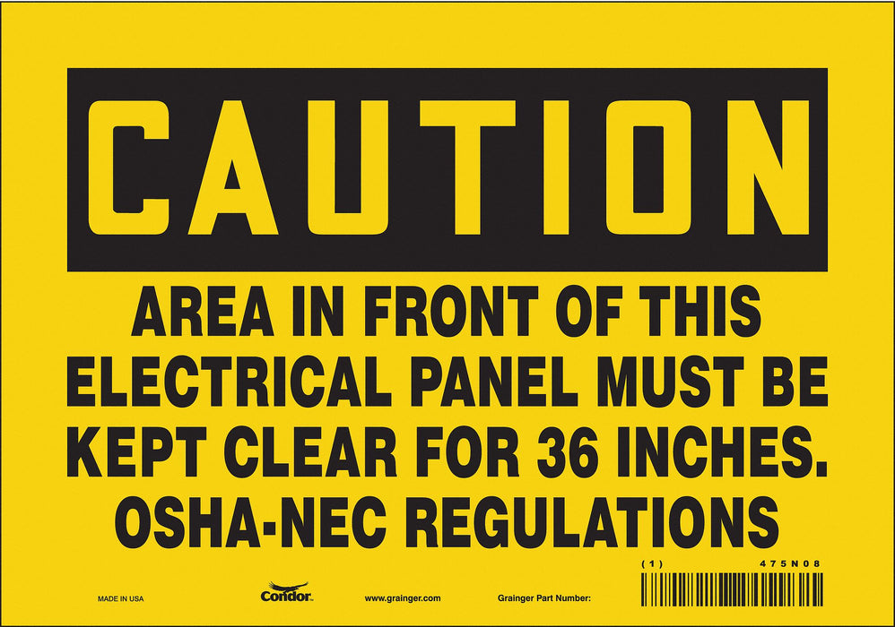 J6945 Safety Sign 7 inx10 in Vinyl