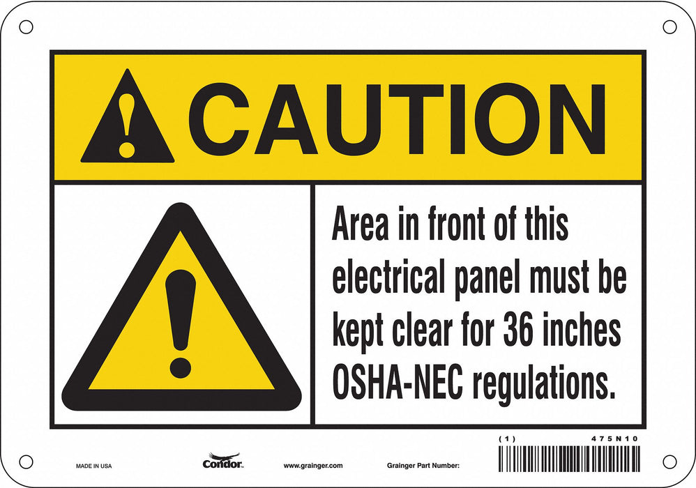 Safety Sign 7 in x 10 in Aluminum