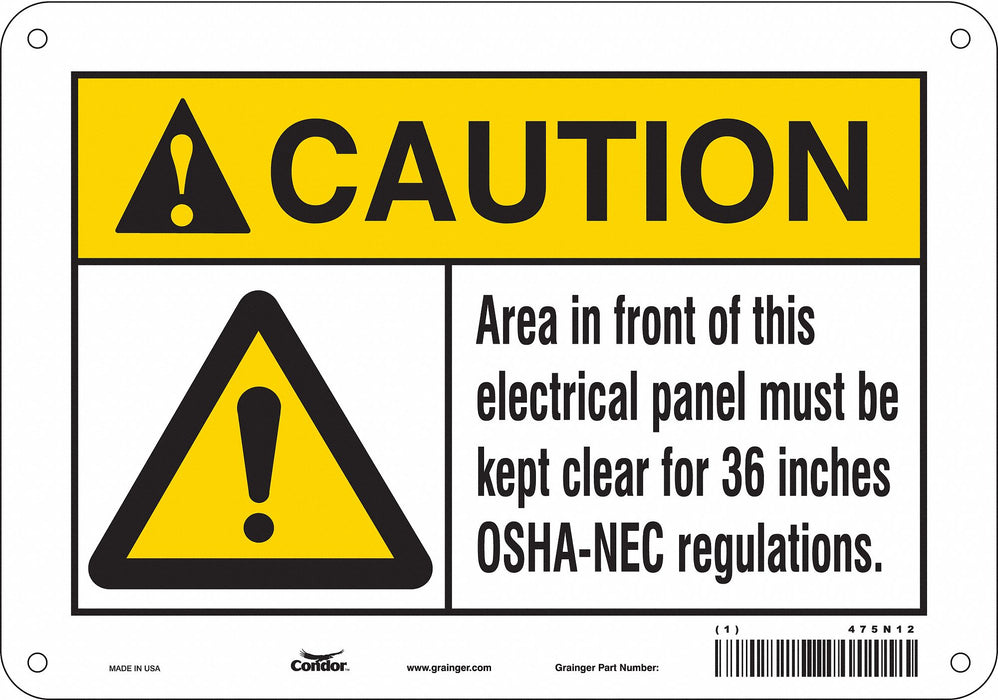 Safety Sign 7 inx10 in Polyethylene