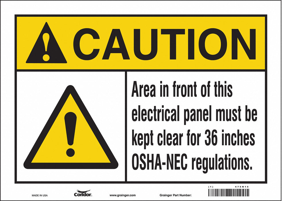 Safety Sign 10 inx14 in Vinyl