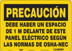Safety Sign 10 in x 14 in Aluminum