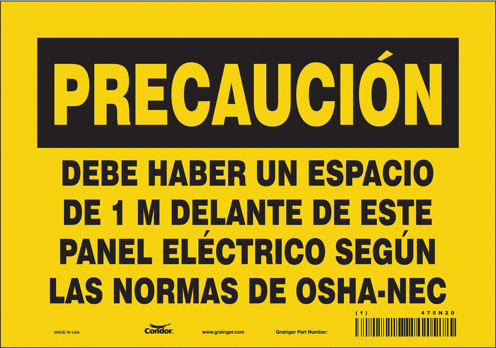 Safety Sign 7 in x 10 in Vinyl