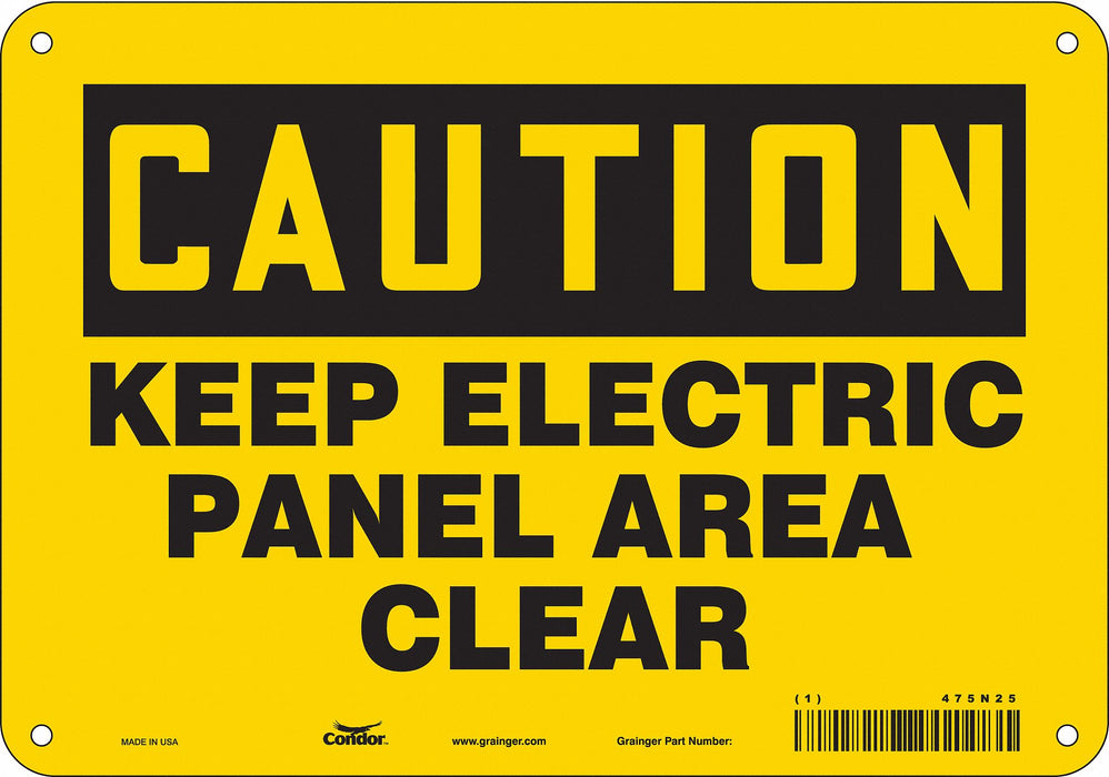 Safety Sign 7 inx10 in Polyethylene