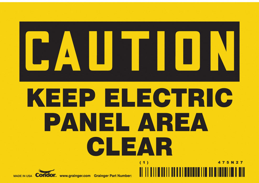 Safety Sign 3 1/2 inx5 in Vinyl