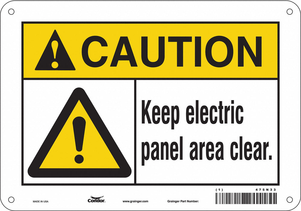 Safety Sign 7 in x 10 in Polyethylene