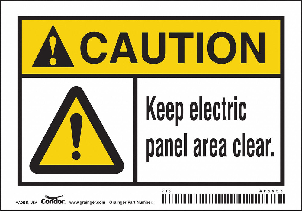 Safety Sign 3.5in x 5in Vinyl