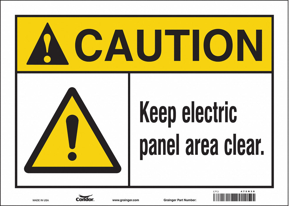 Safety Sign 10 inx14 in Vinyl