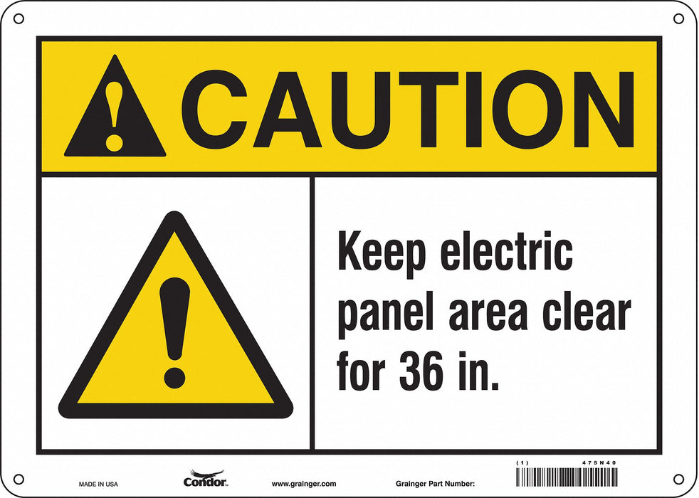 Safety Sign 10 in x 14 in Aluminum