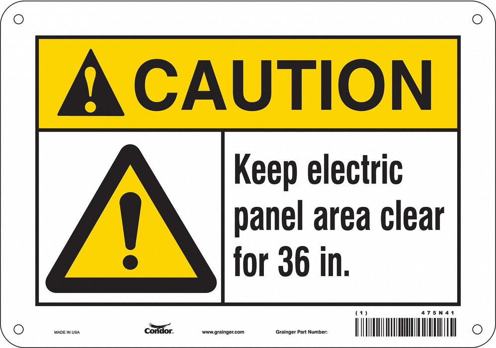 Safety Sign 7 inx10 in Polyethylene