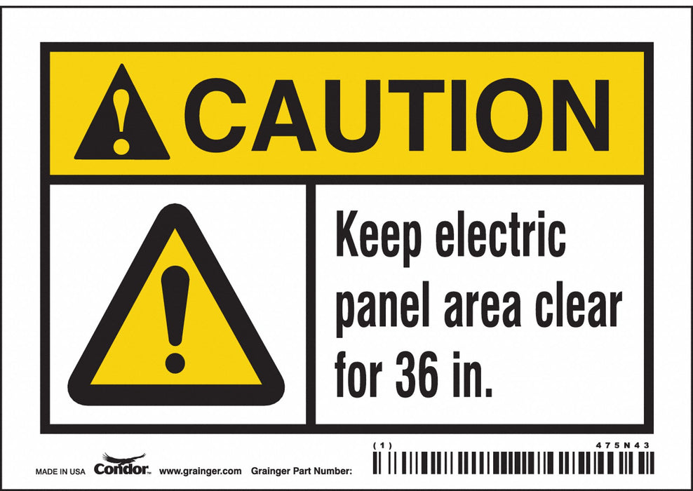 Safety Sign 3 1/2 inx5 in Vinyl