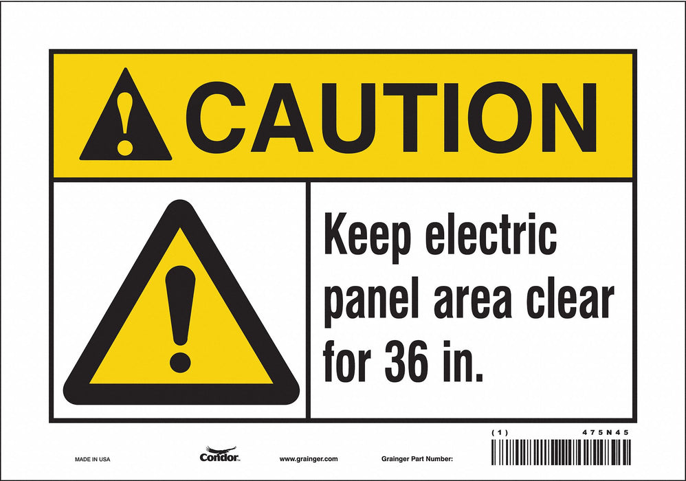 Safety Sign 7 inx10 in Vinyl