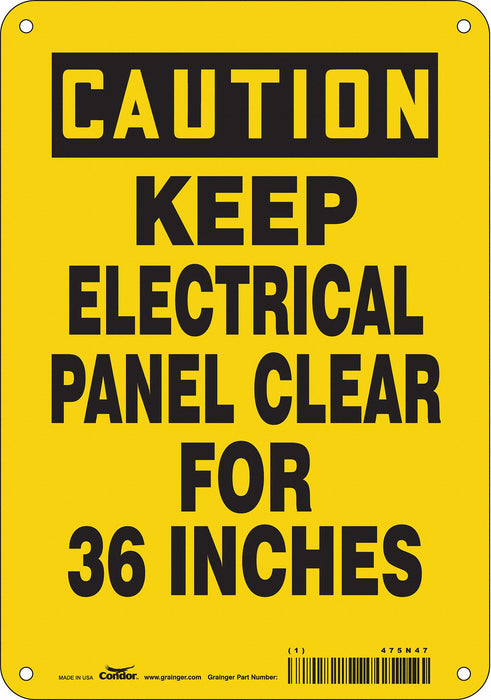 Safety Sign 10 inx7 in Aluminum