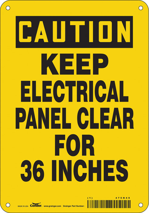 Safety Sign 10 inx7 in Polyethylene