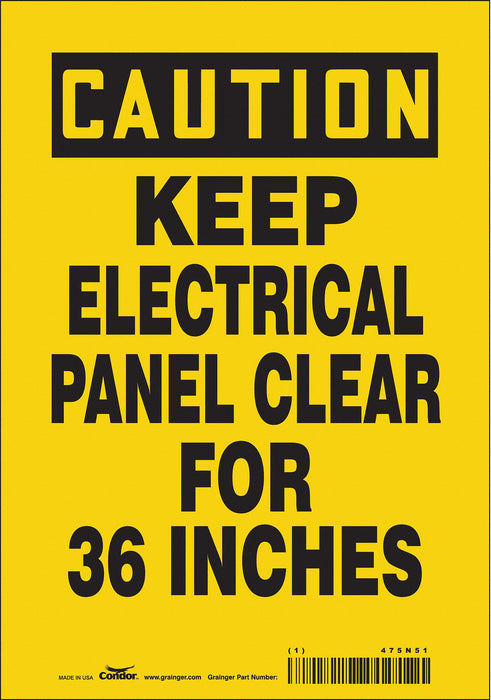 Safety Sign 10 inx7 in Vinyl