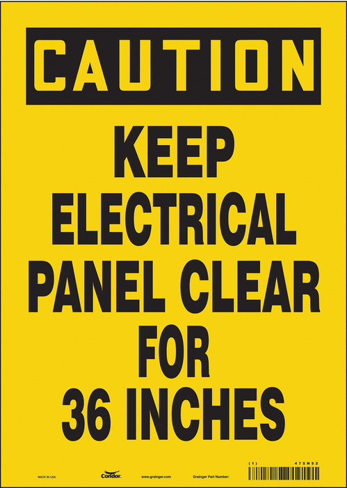 Safety Sign 14 inx10 in Vinyl