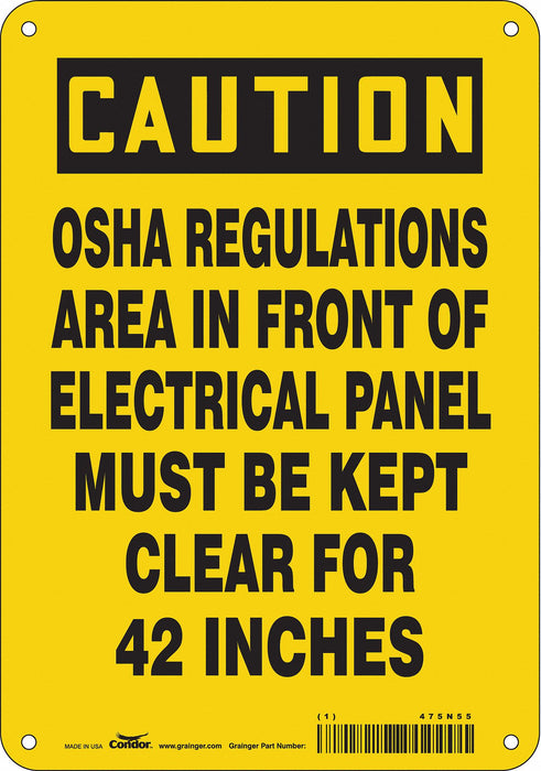 Safety Sign 10 inx7 in Polyethylene